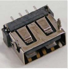 USB A母短体90°SMT10.6四脚锥形无卷边反向