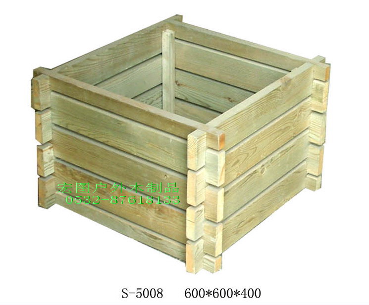 青岛防腐木花箱花槽