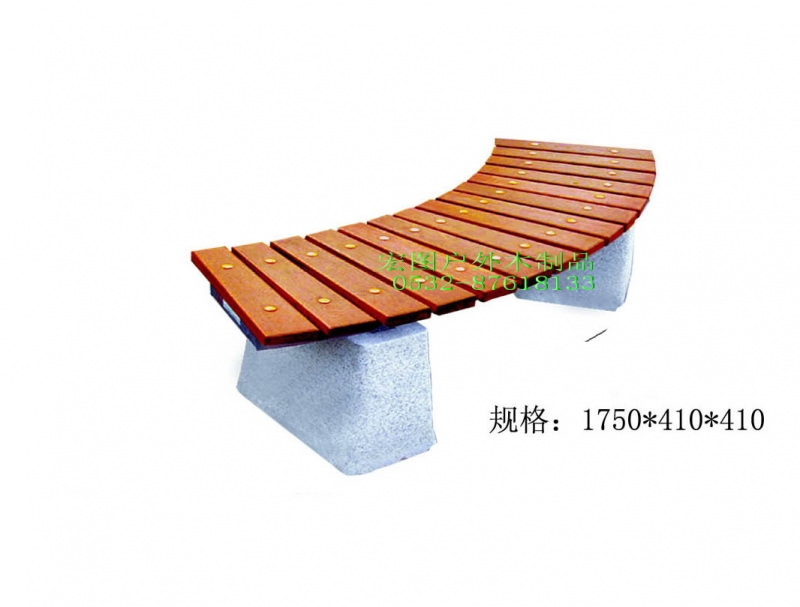 青岛防腐木公园椅