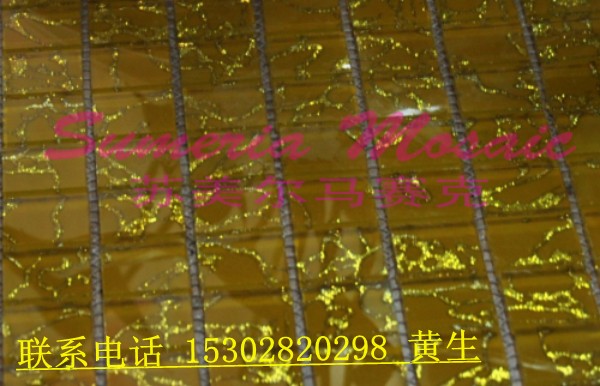 江门25*25*4金色玻璃马赛克-现货促销 玻璃马赛克厂家