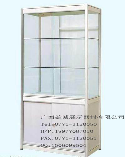 展销会精品柜报价 会展专业八棱柱玻璃展示柜工厂
