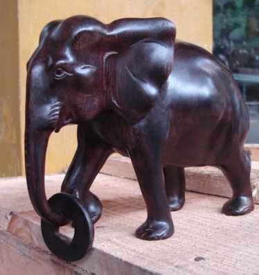 木雕大象,红木大象