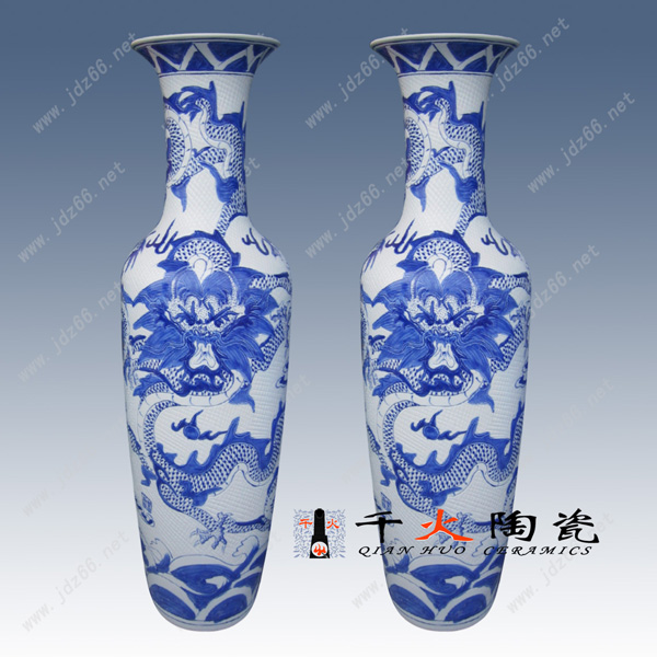 高档陶瓷大花瓶，手绘陶瓷大花瓶