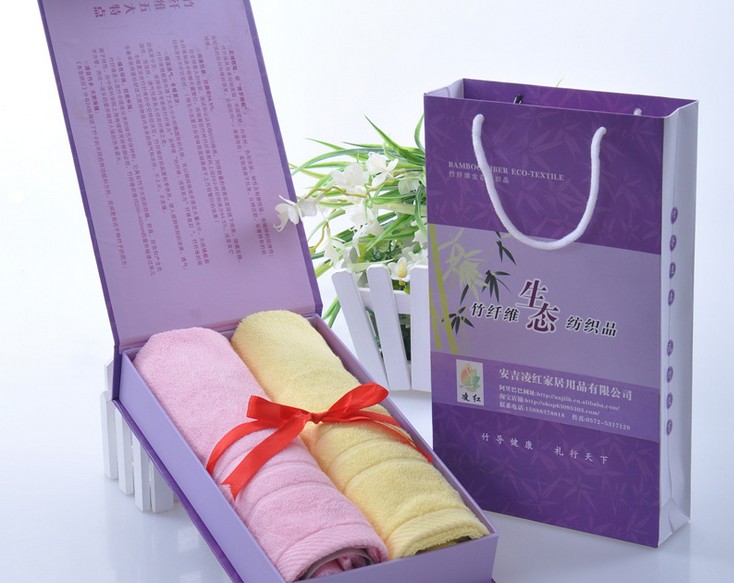 珠海妇女节礼品 中山竹纤维毛巾礼盒套装 可做LOGO