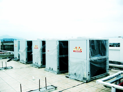 三门峡空气源热泵热水器机组系统