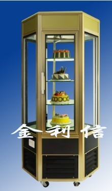 六角旋转展示柜，冷藏保鲜六角柜