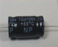 供应无极性卧式电解电容器NP12uf100v
