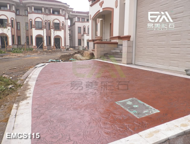 上海彩色压模地面，彩色水泥压花