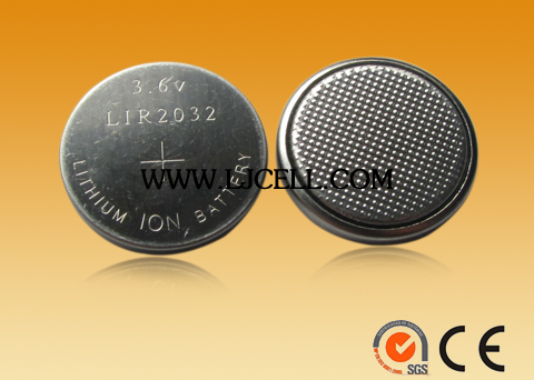 供应LIR2032锂离子充电电池 3.6V充电电池