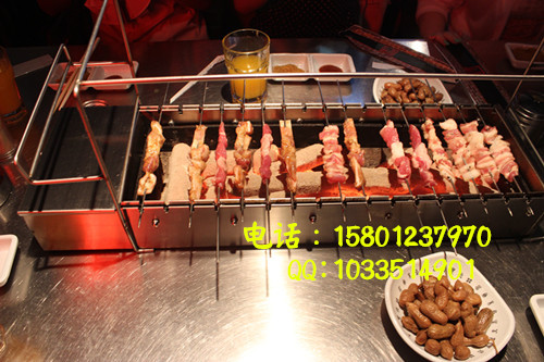 很久以前木炭烧烤桌、全自动烧烤炉