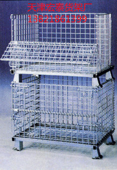 天津 仓储笼 铁笼子 可折叠货架  置物笼