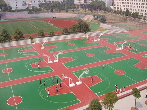 天津塑胶篮球场丙烯酸球场翻新厂家