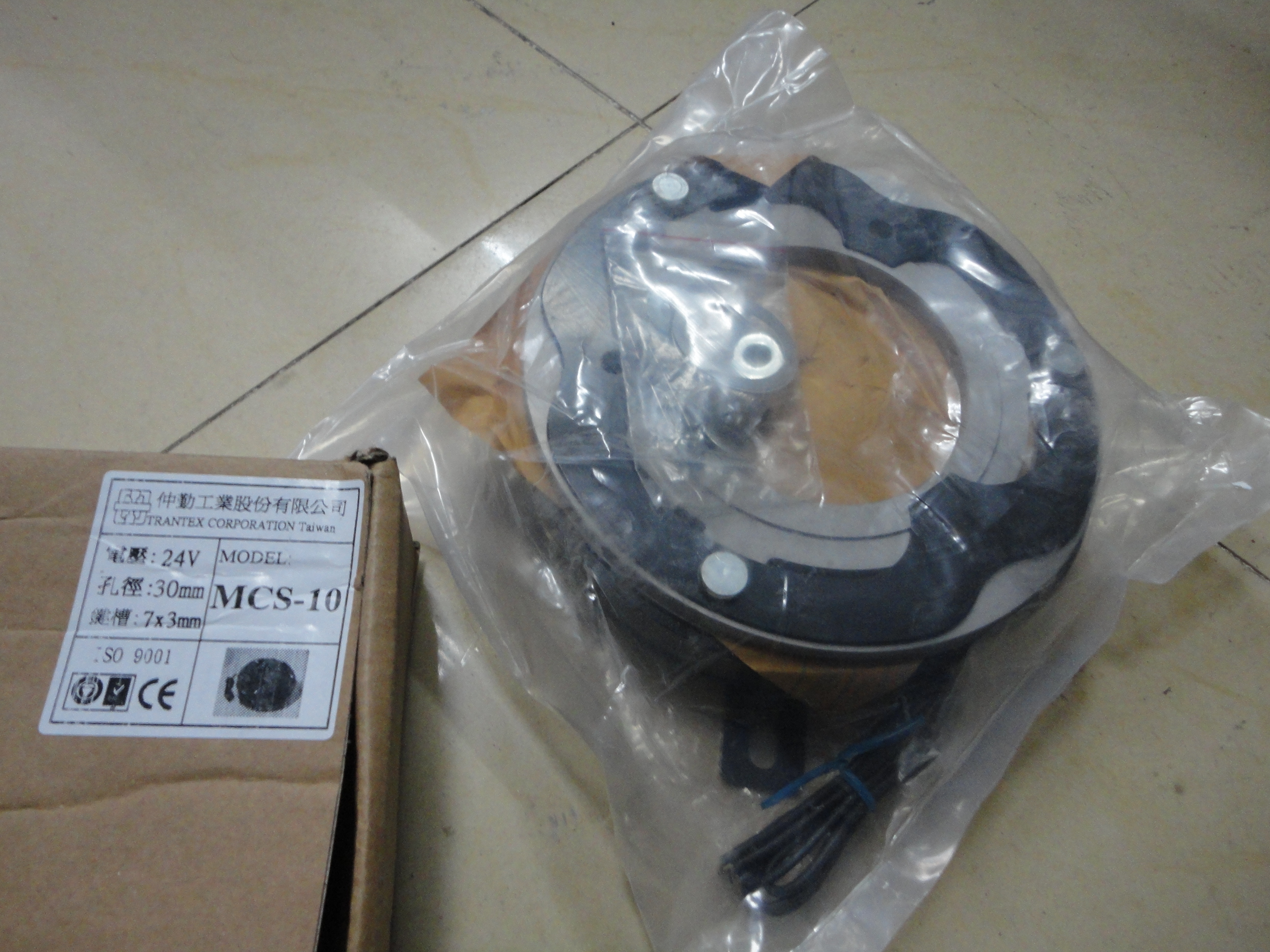 广州现货销售台湾TRANTEX仲勤MCS-10电磁离合器