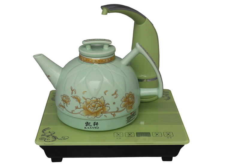 厂家直销凯轩自动上水陶瓷电热水壶电热壶 茶壶茶具烧水壶套装批