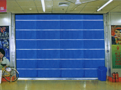 无机布折叠提升防火卷帘门