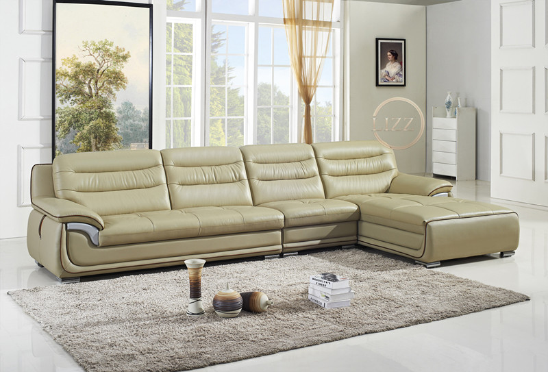 L.P2805#客厅组合真皮沙发转角沙发现代沙发