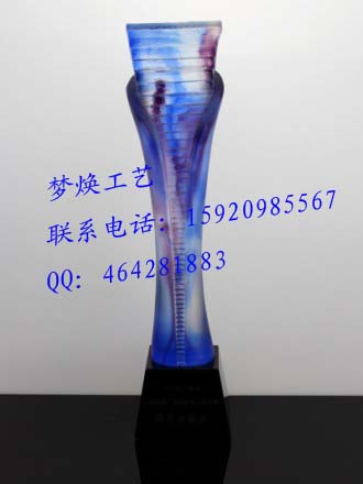 广州琉璃金属奖杯，广州水晶奖杯