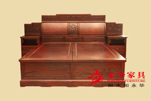 中式经典红木大床广作红木家具