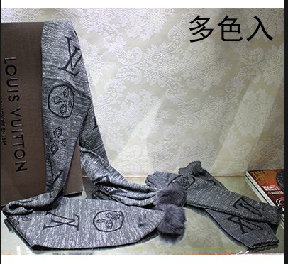 路易威登LV100%羊毛套帽围巾 保暖手套