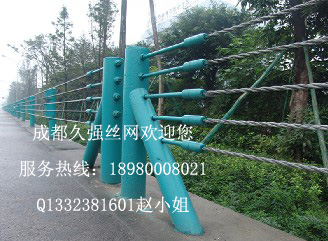 缆索护栏，端柱拉杆锚具，中间立柱钢绳护栏生产厂家