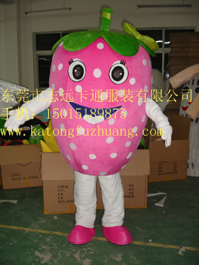 供应北京卡通服装,小孩露脸服装,成人卡通服装/草莓