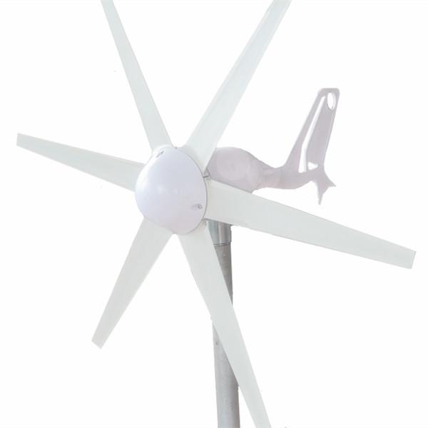 风光互补路灯家用6叶风力发电机微风启动