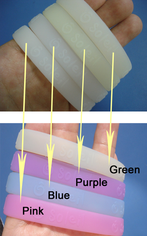 硅胶紫外线手环，UV手环，变色手环