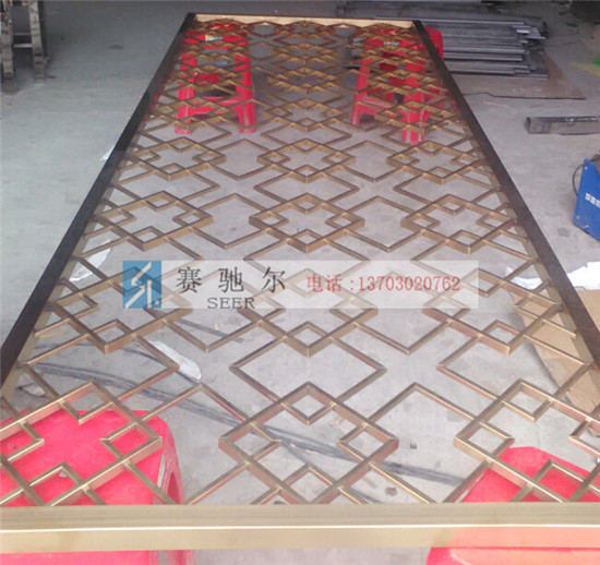 长治市不锈钢古典装饰屏风酒店不锈钢屏风