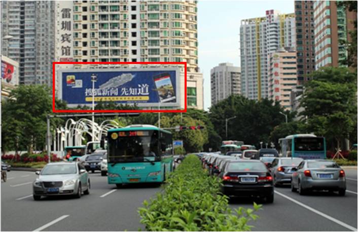 深圳深南中路雷圳大厦北面墙体广告位招租