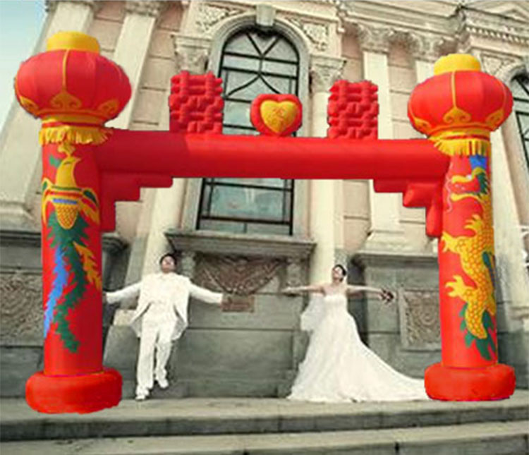 武汉精彩天下拱门气模厂充气婚庆门亭家批发
