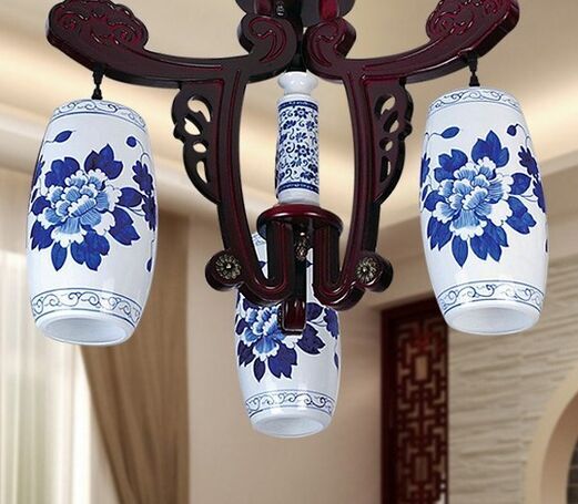 陶瓷灯具，定做青花瓷灯具，景德镇灯具